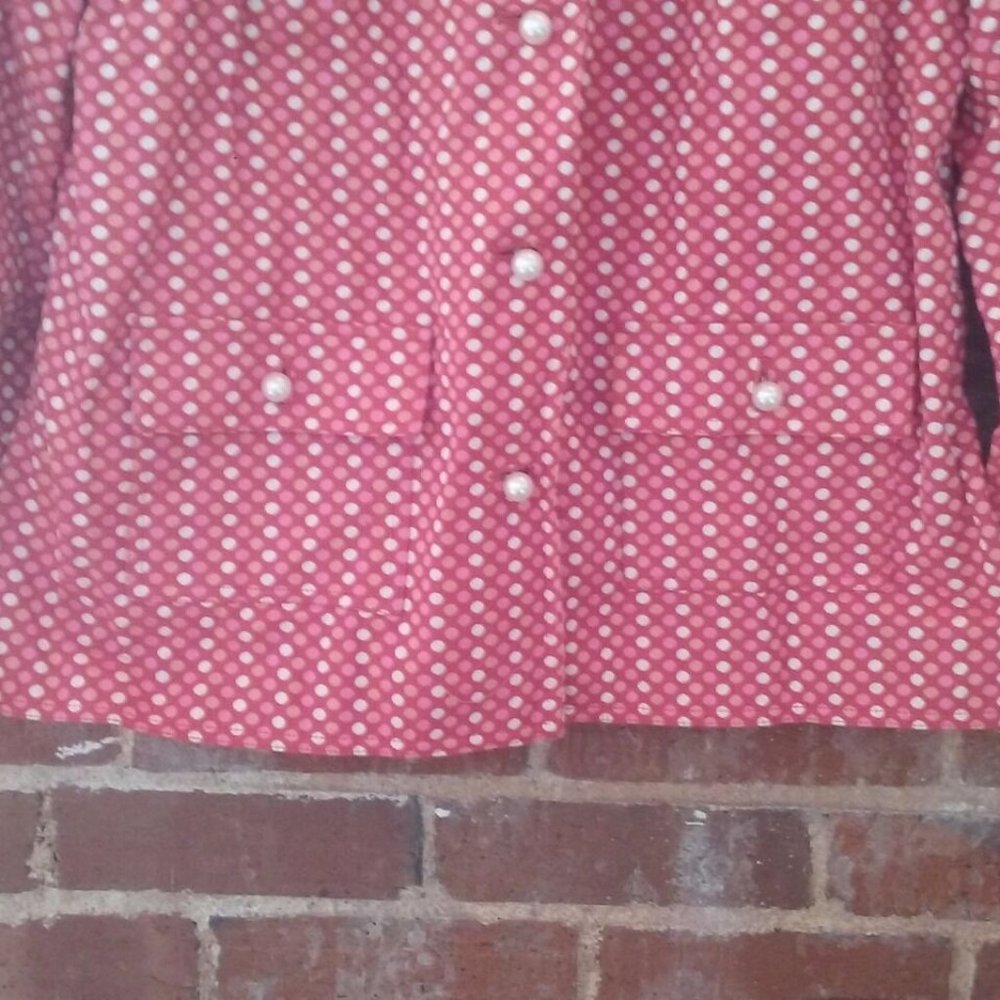 R.Q.T Pink Orange White Multicolor Cotton Jacket Blazer Overcoat Women Size 10 - Picture 4 of 11